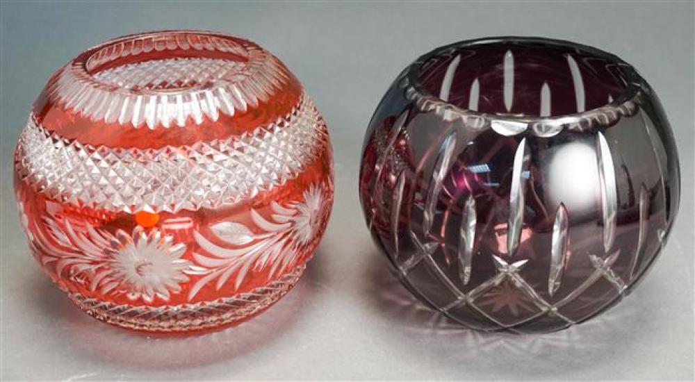 RUBY-TO-CLEAR CUT CRYSTAL VASE
