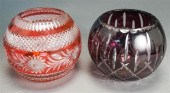 RUBY-TO-CLEAR CUT CRYSTAL VASE