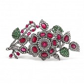 RUBY, TSAVORITE, AND DIAMOND F