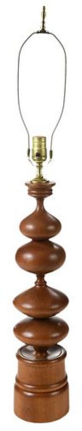RUDE OSOLNIK TURNED WOOD LAMP(