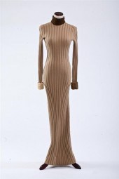 RUDI GERNREICH BEIGE RIBBED KN