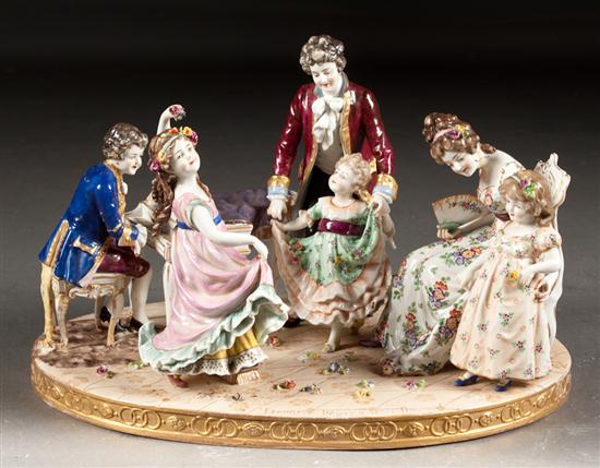 Rudolstadt porcelain group of a