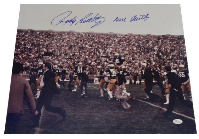 RUDY RUETTIGER NOTRE DAME SIGNED