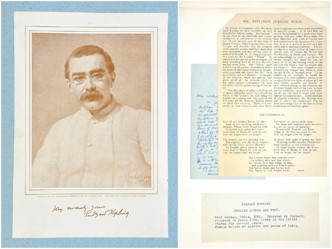 RUDYARD KIPLING, HANDWRITTEN LETTER