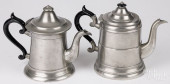 RUFUS DUNHAM PEWTER TEAPOTS<br