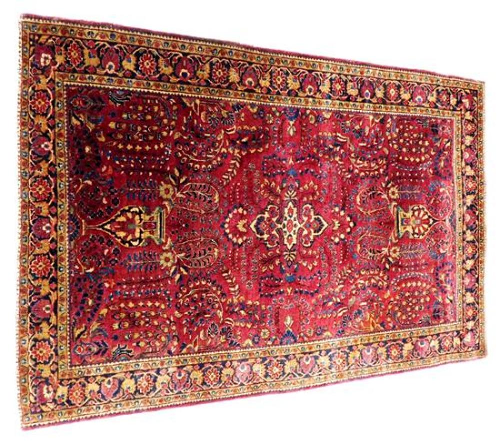 RUG: 1920'S SARUK, 6'5" X 4'3",