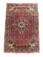 RUG: ANTIQUE BIJAR, WOOL ON CO