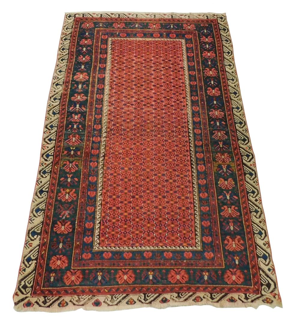 RUG: ANTIQUE CAUCASIAN, 6' 4" X