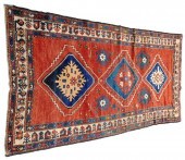 RUG: ANTIQUE CAUCASIAN, 9' X 4