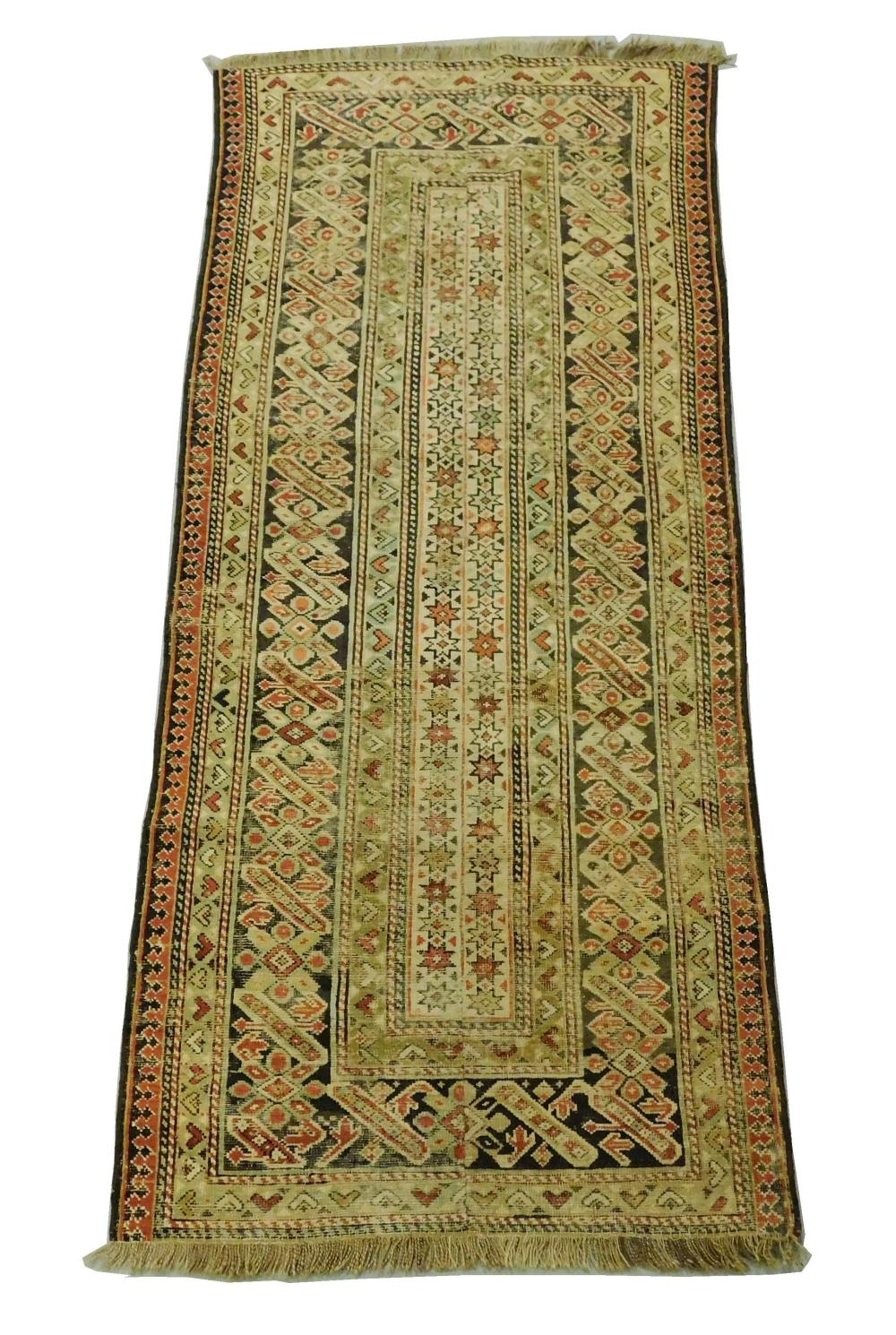 RUG: ANTIQUE CAUCASIAN CHICHI, 2'