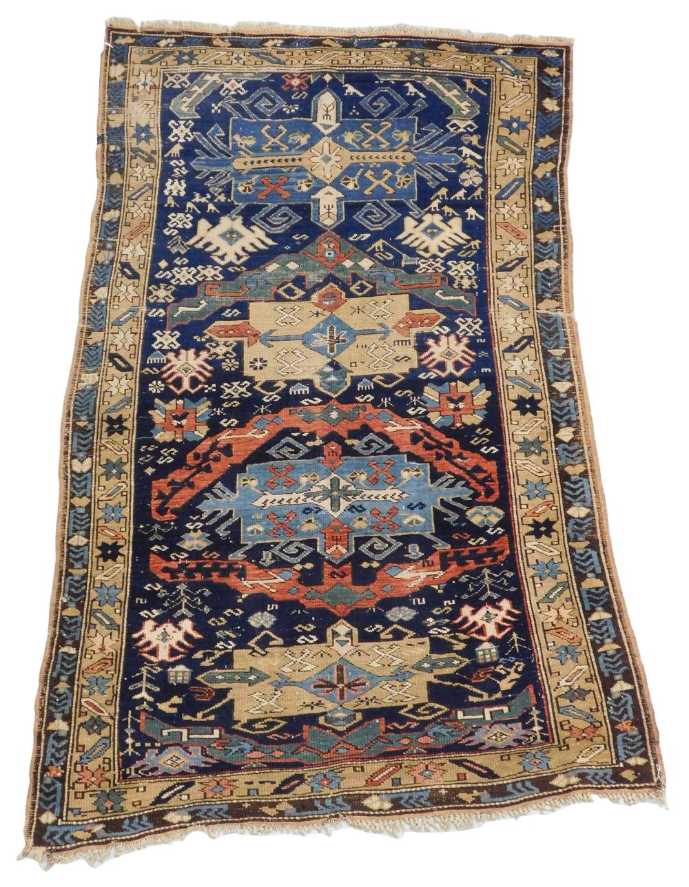 RUG: ANTIQUE CAUCASIAN DERBENT,