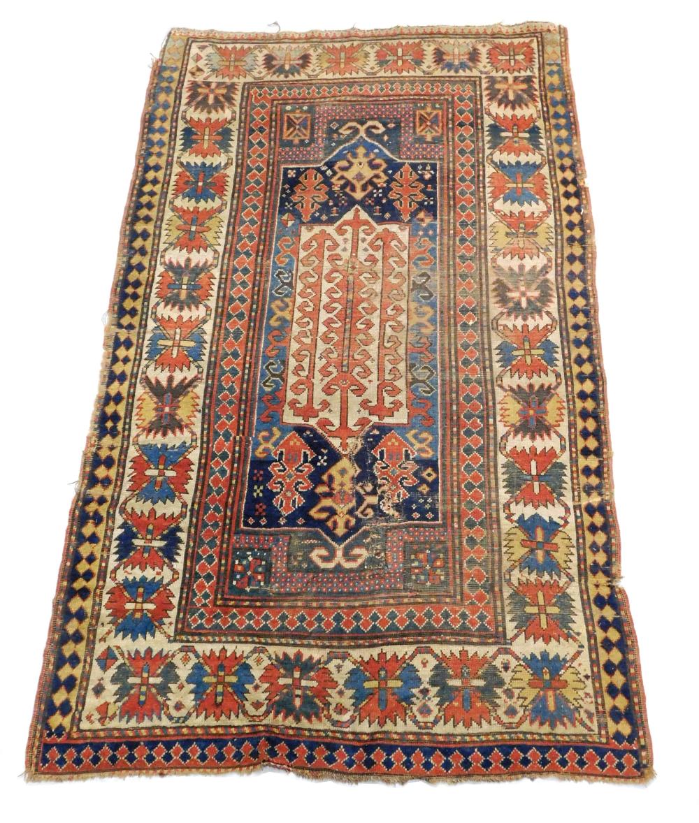 RUG: ANTIQUE KAZAK, 4 3 1/2' X 7'