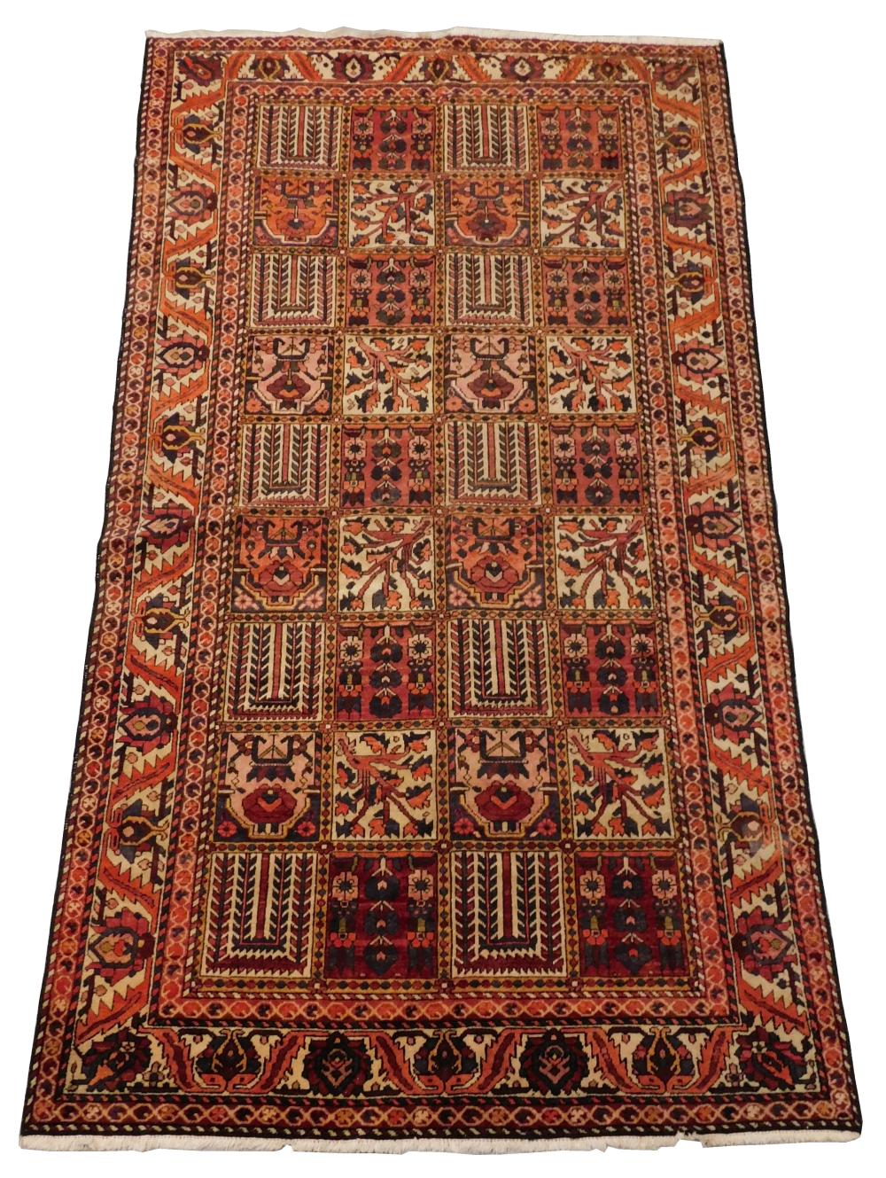 RUG: ANTIQUE PERSIAN BAKTIAR, 5' 4"