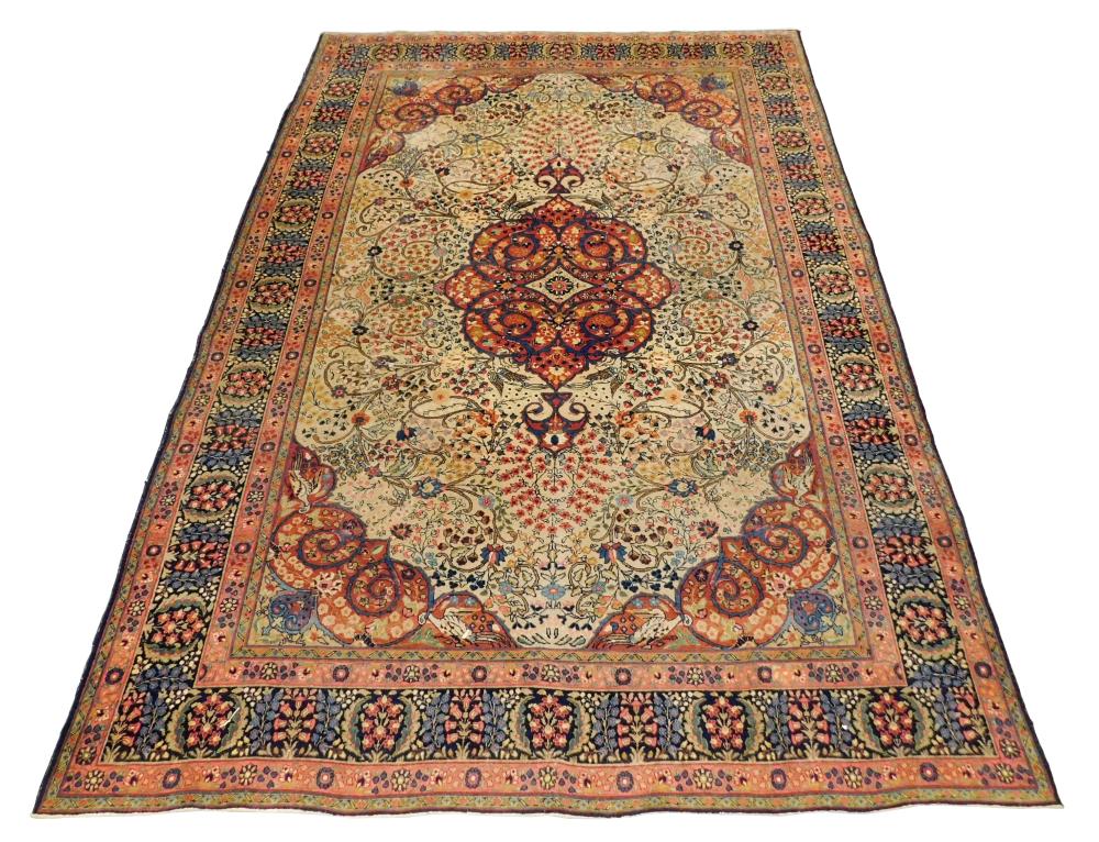 RUG: ANTIQUE PERSIAN CARPET, 8'