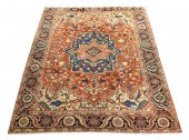 RUG: ANTIQUE PERSIAN HERIZ, 8'