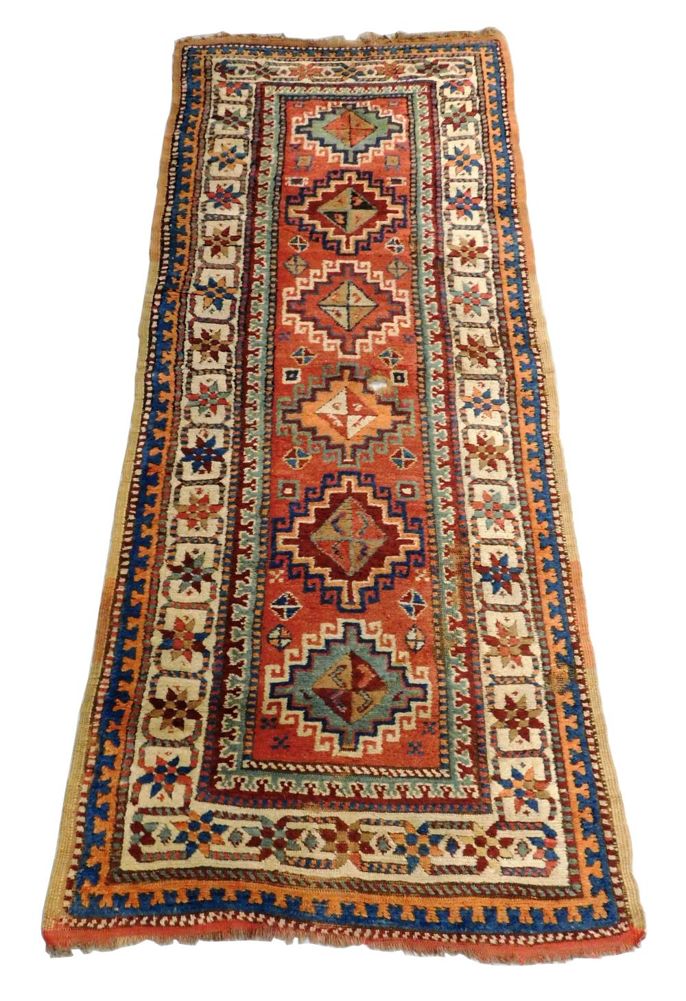 RUG: ANTIQUE PERSIAN KURD RUNNER,
