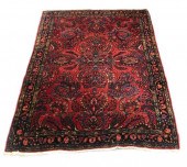 RUG: ANTIQUE PERSIAN PAINTED S