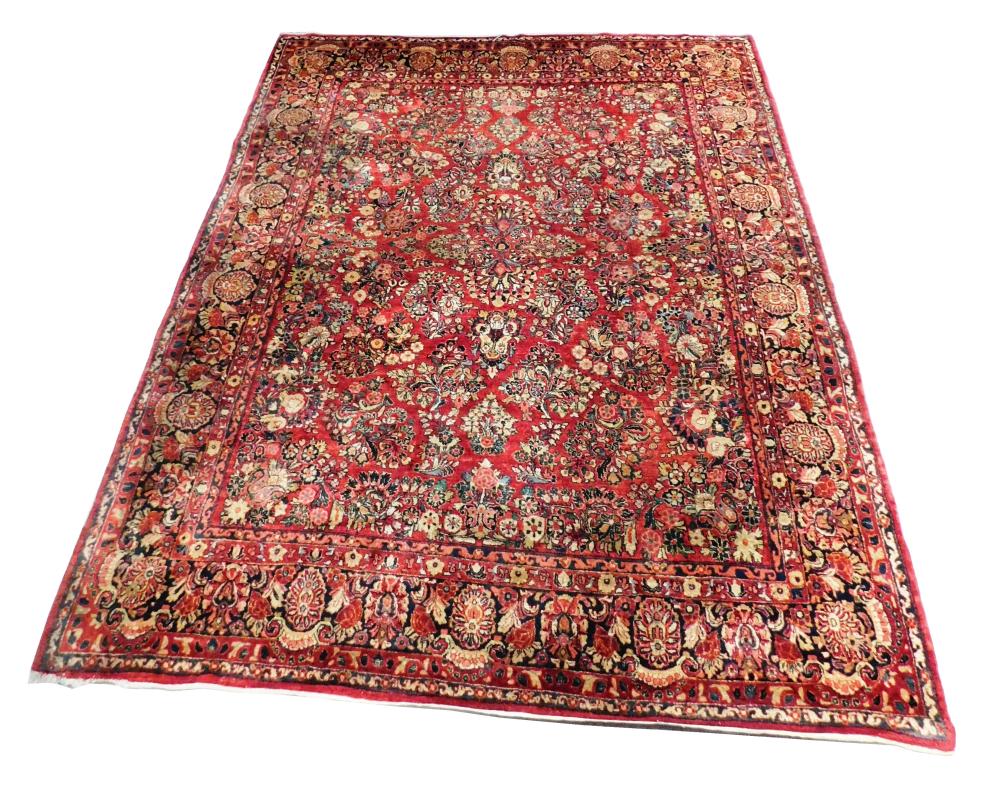 RUG: ANTIQUE PERSIAN PAINTED