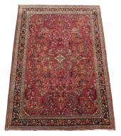 RUG: ANTIQUE PERSIAN PAINTED S