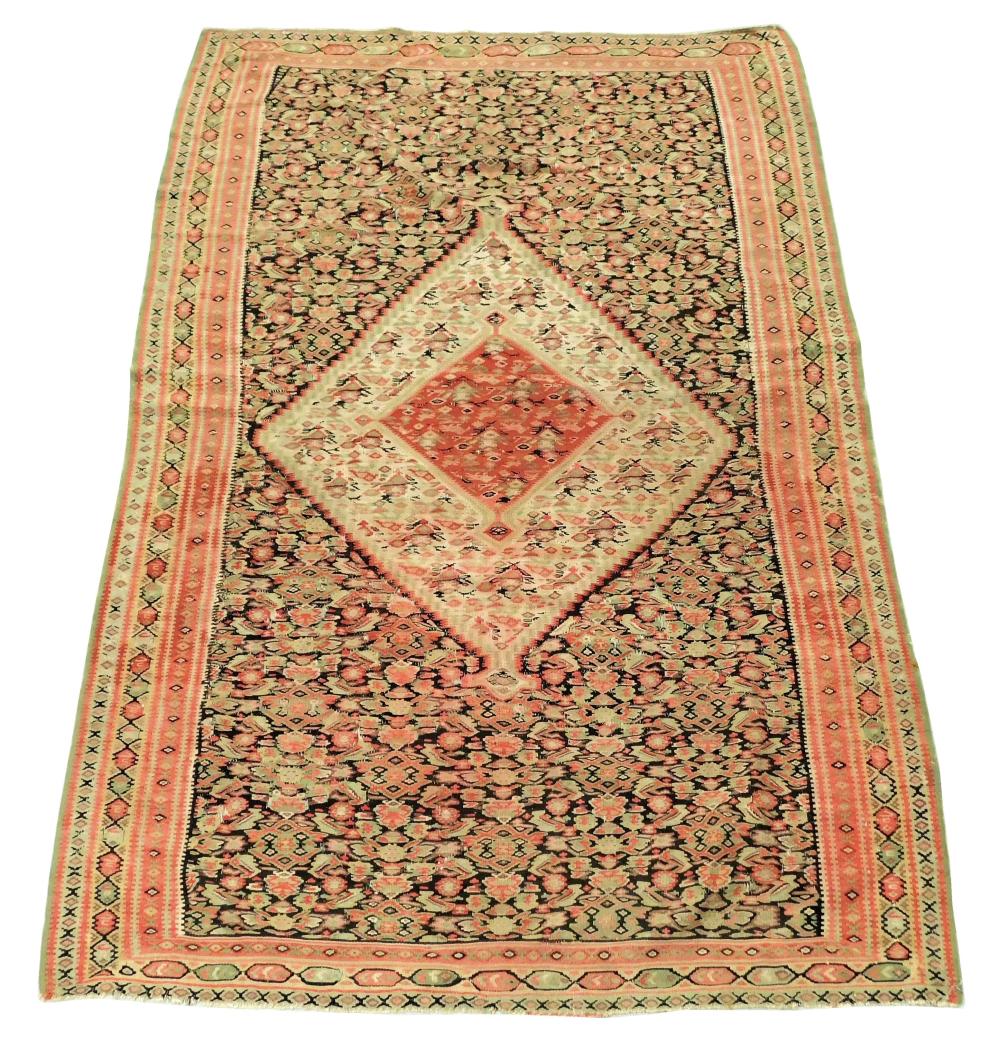RUG: ANTIQUE SENNEH KILIM, 4’ X