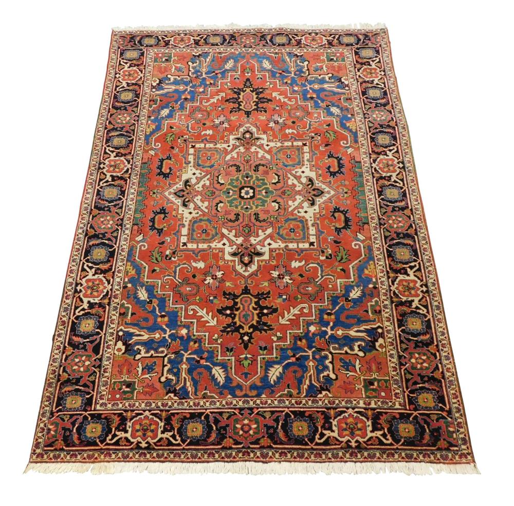 RUG: ANTIQUE STYLE PERSIAN HERIZ,