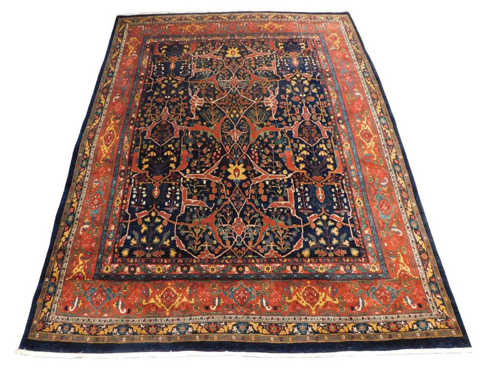 +RUG: BIDJAR, WOOL ON COTTON,