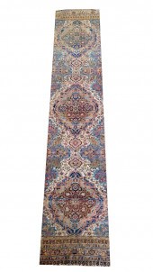 RUG FRAGMENT RUNNERwool on cot