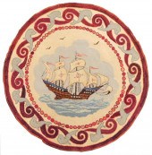 RUG: HOOKED DECORATIVE RUG, 3'