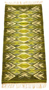 RUG: KILIM RUG WITH NATIVE AME