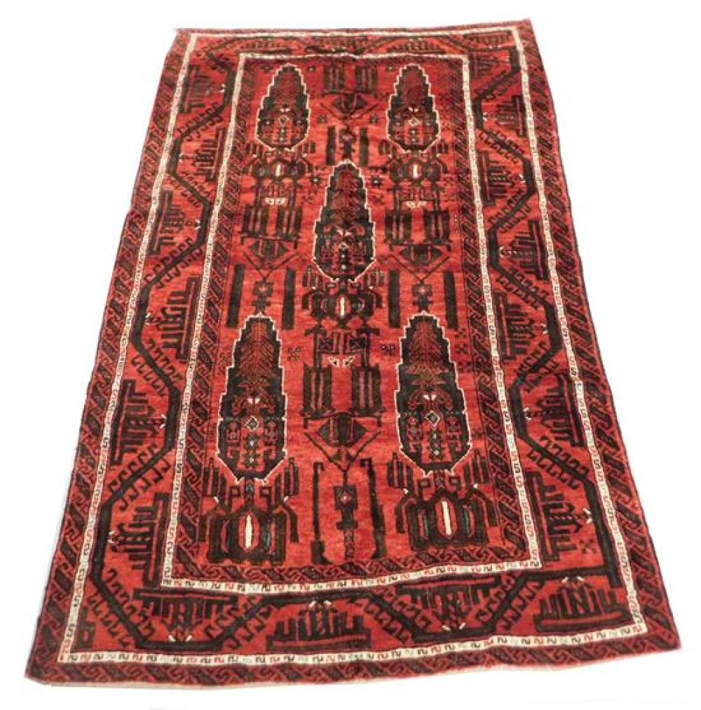 RUG: KURDISH CARPET, 5' 4" X 6' 7",