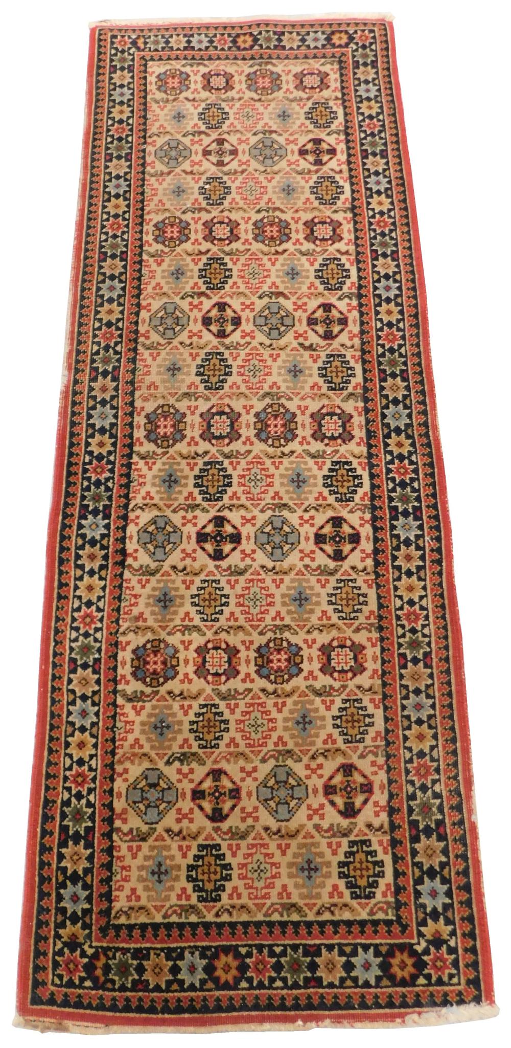 RUG: MODERN CAUCASIAN-STYLE RUNNER,
