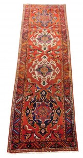 RUG: PERSIAN, 10' 10" X 3' 4",