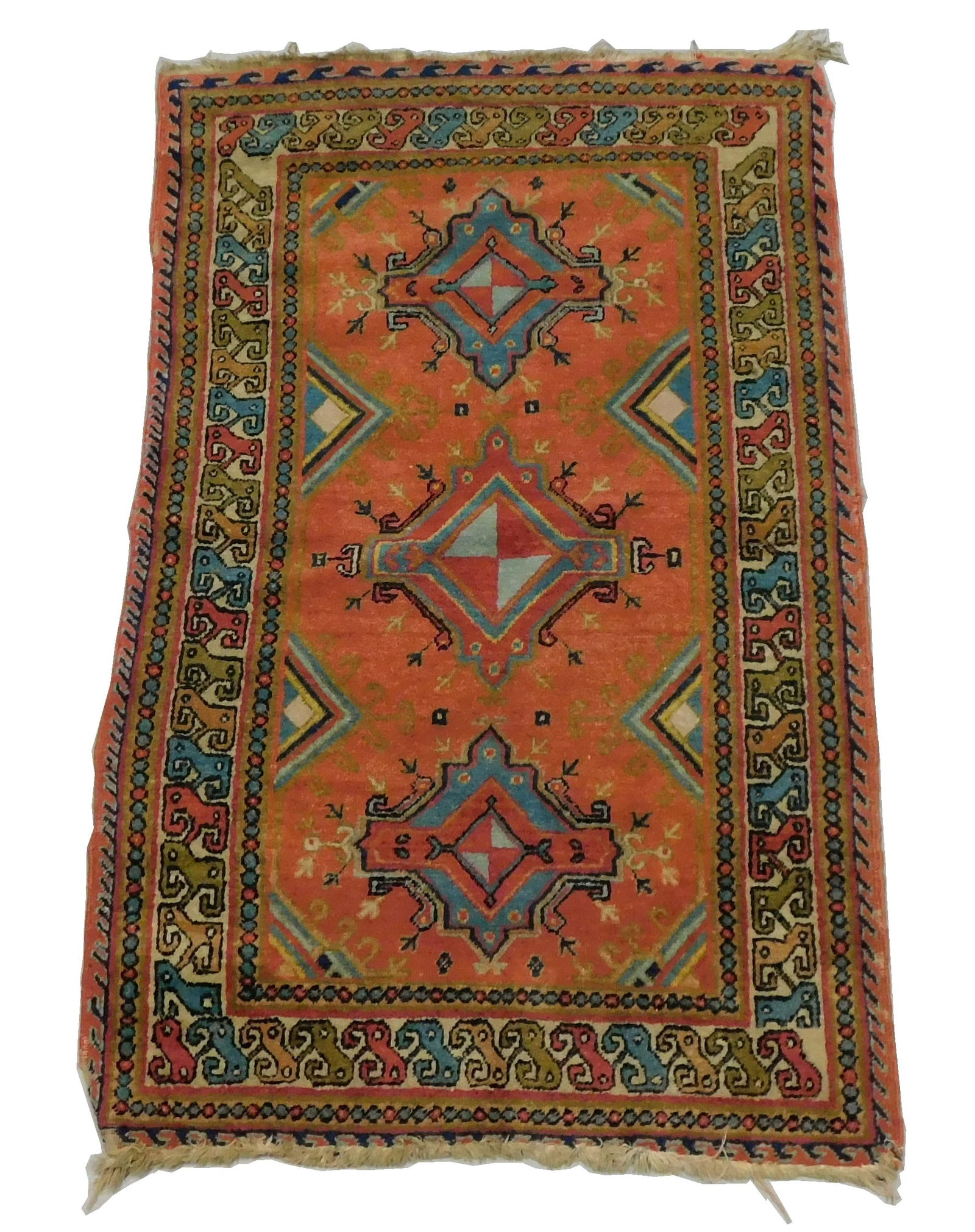 RUG: SEMI-ANTIQUE CAUCASIAN STYLE