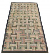 RUG: SEMI ANTIQUE HOOKED RUG,