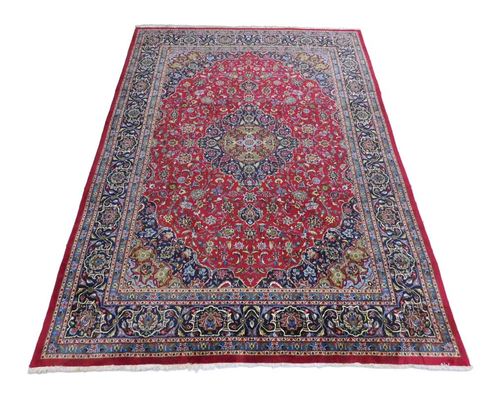 RUG: SEMI ANTIQUE KASHAN, 10' X