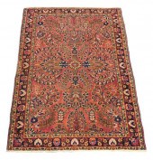 RUG: SEMI-ANTIQUE PAINTED PERS