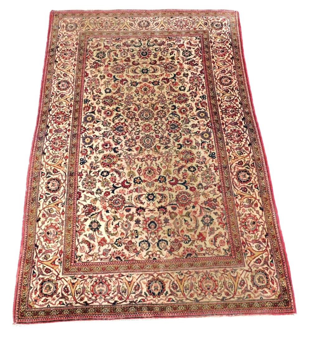 RUG: SEMI ANTIQUE PERSIAN, 4' X 7',