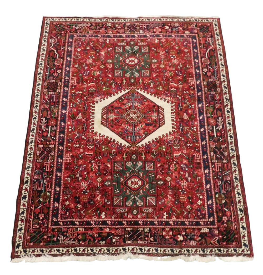 RUG: SEMI-ANTIQUE PERSIAN KARAJA,