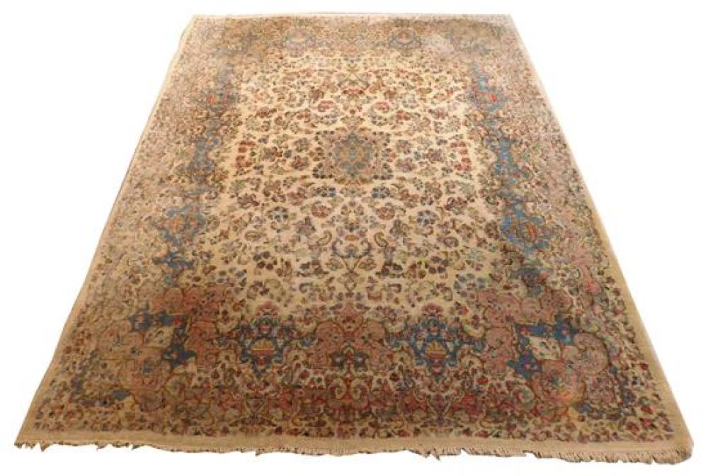 RUG: SEMI-ANTIQUE PERSIAN KIRMAN,