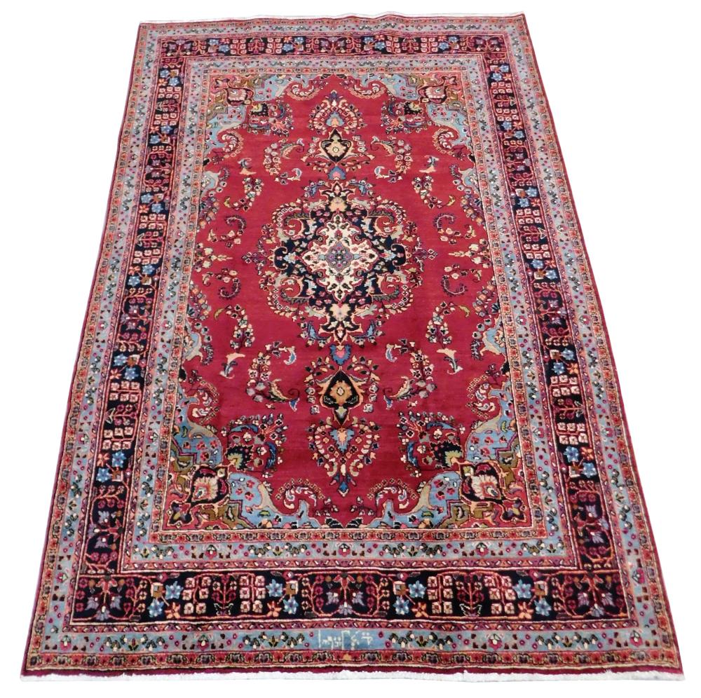 RUG: SEMI-ANTIQUE PERSIAN MASHED,