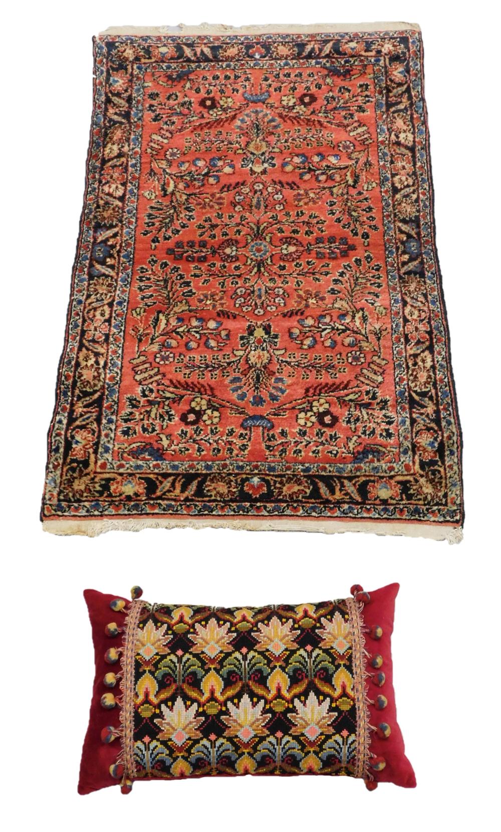 RUG & TEXTILE: TWO PIECES,