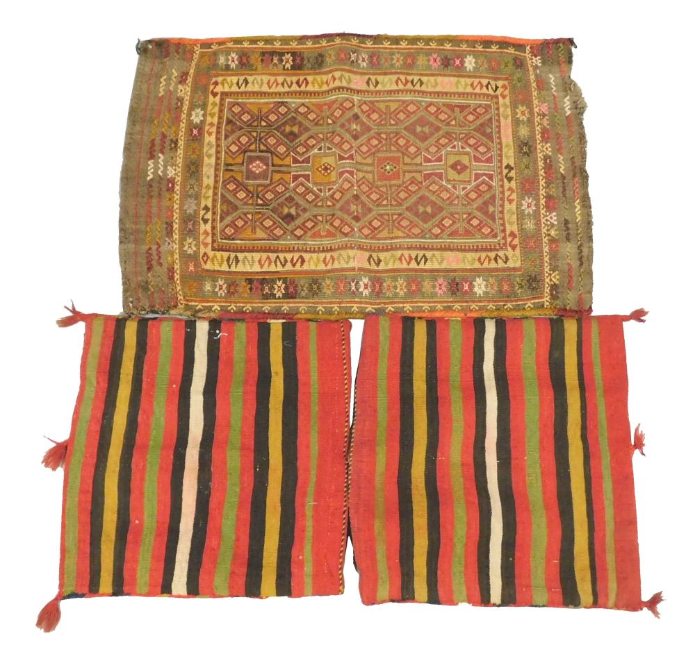 RUG: THREE SEMI- ANTIQUE PERSIAN/