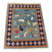 RUG: TURKISH AZERI, DOG THEMED