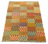 RUG: TURKISH KELIM, 5' X 6'4",