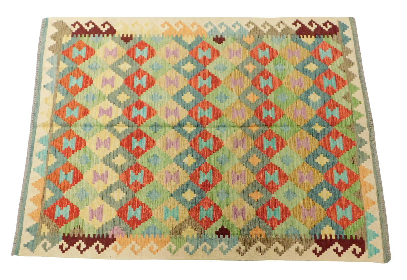 RUG: TURKISH KILIM, 5' X 6' 6",