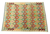 RUG: TURKISH KILIM, 5' X 6' 6"