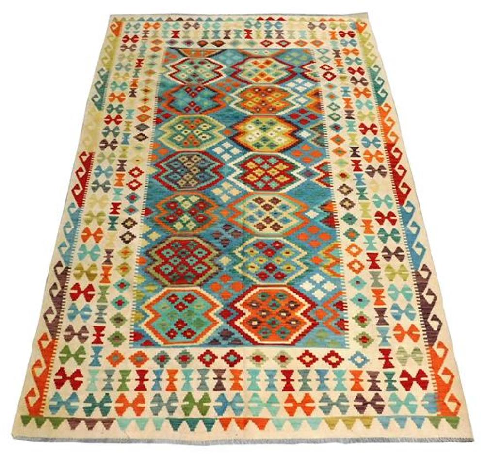 RUG: TURKISH KILIM 6' 7" X 9'