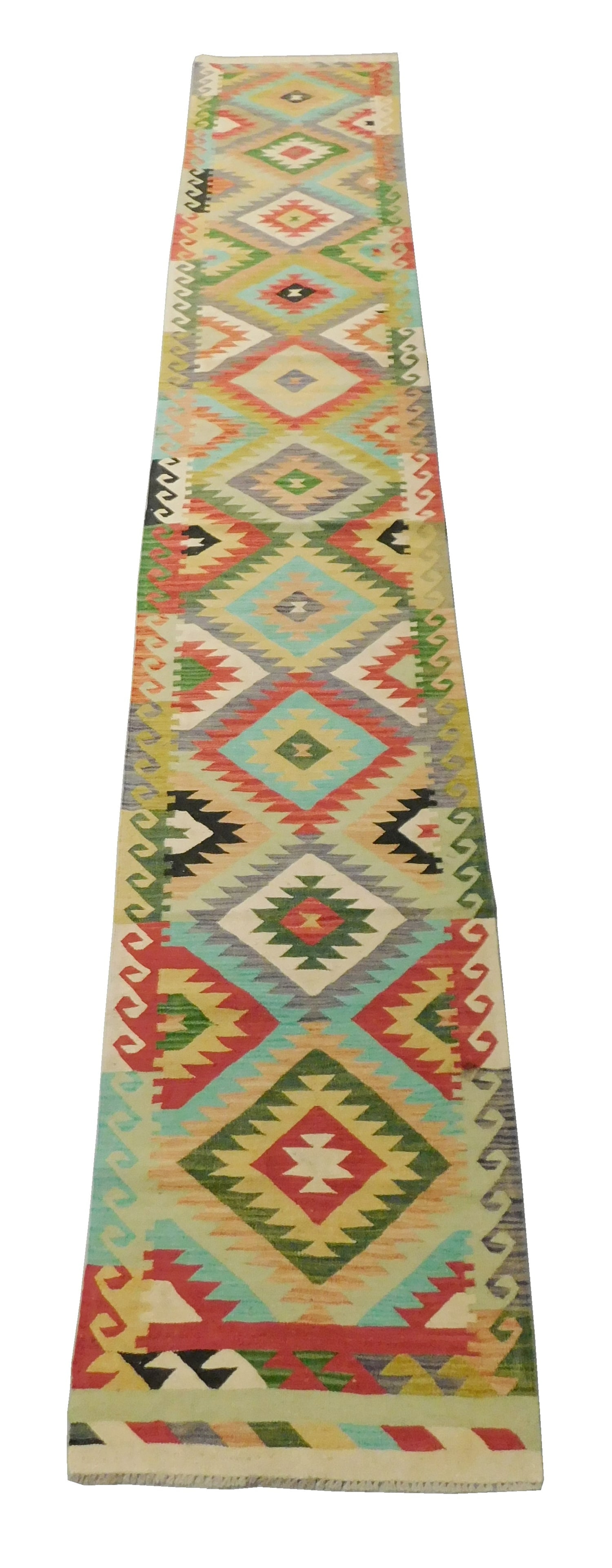 RUG: TURKISH KILIM RUNNER, 2' 7"