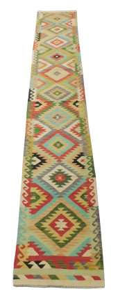 RUG: TURKISH KILIM RUNNER, 2'