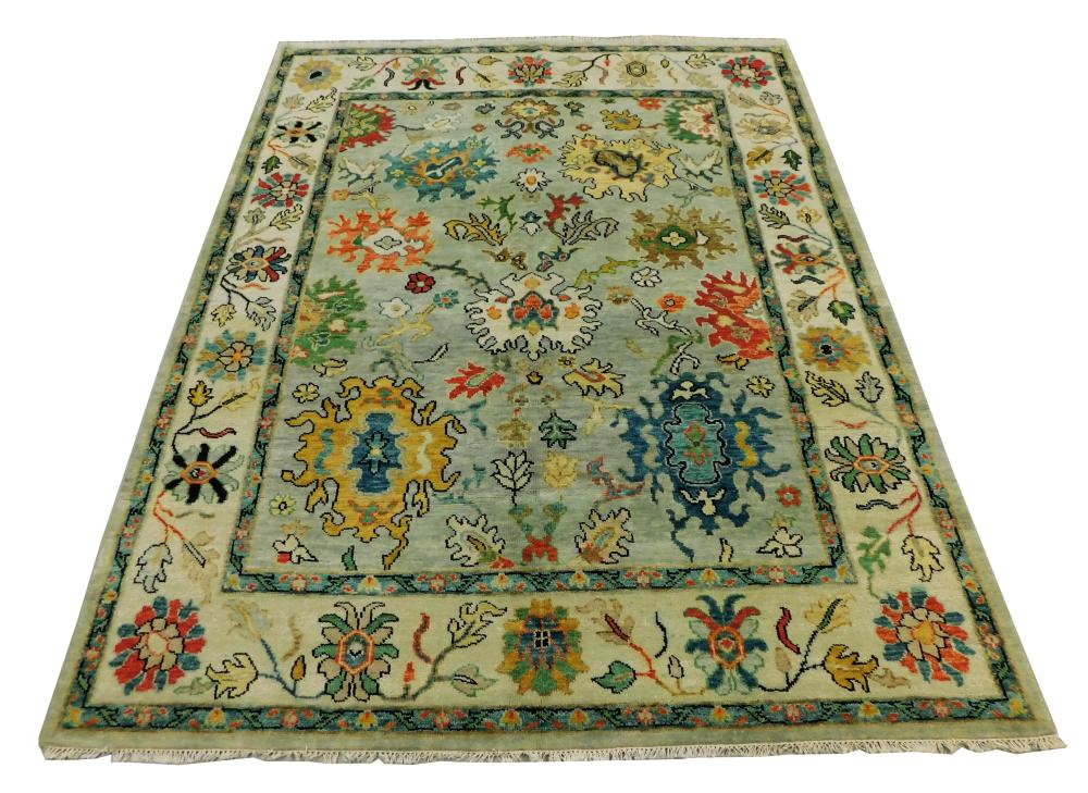 RUG: TURKISH OUSHAK, 8' 1" X 10'